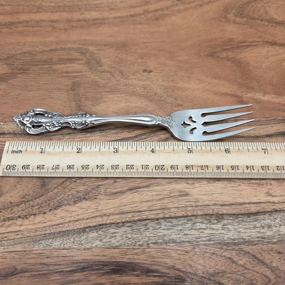 Set Of 4 Oneida Michelangelo Cube Heirloom Stainless Steel 18/10 Salad Forks